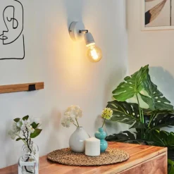 Lampes Vintages & Rétros-hofstein Applique murale Musland Blanc, 1 lumière