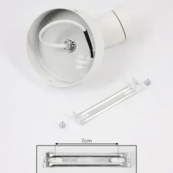 Lampes Vintages & Rétros-hofstein Applique murale Musland Blanc, 1 lumière