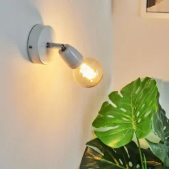 Lampes Vintages & Rétros-hofstein Applique murale Musland Blanc, 1 lumière