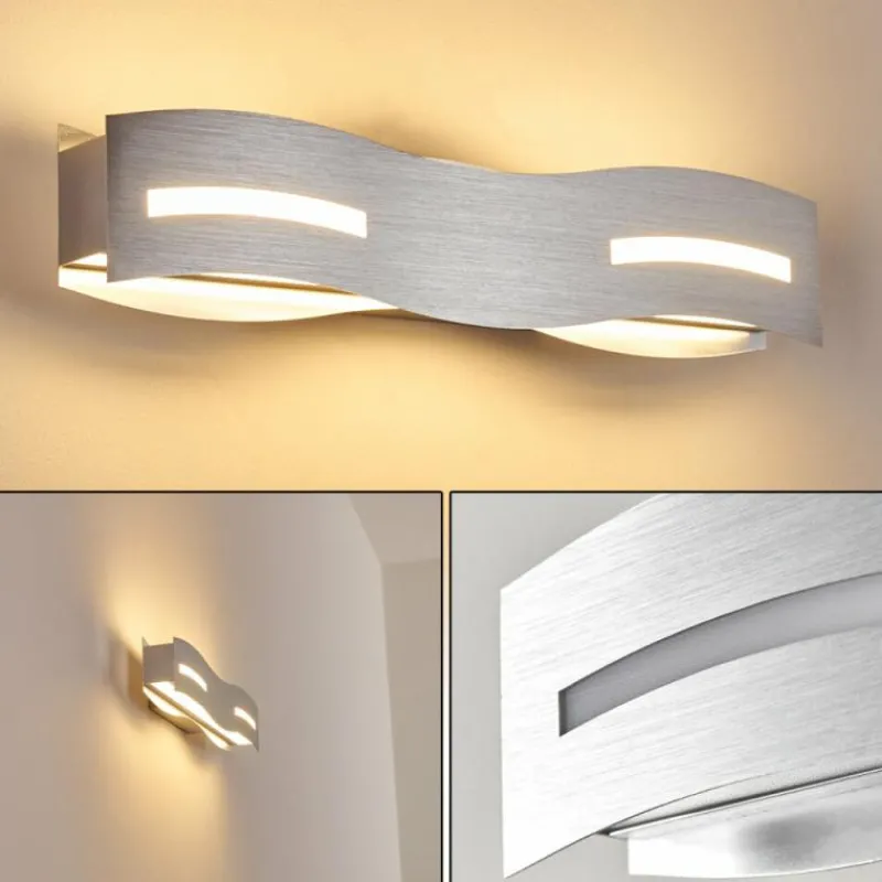 hofstein Applique murale Nagold LED Chrome, Nickel mat, 1 lumière
