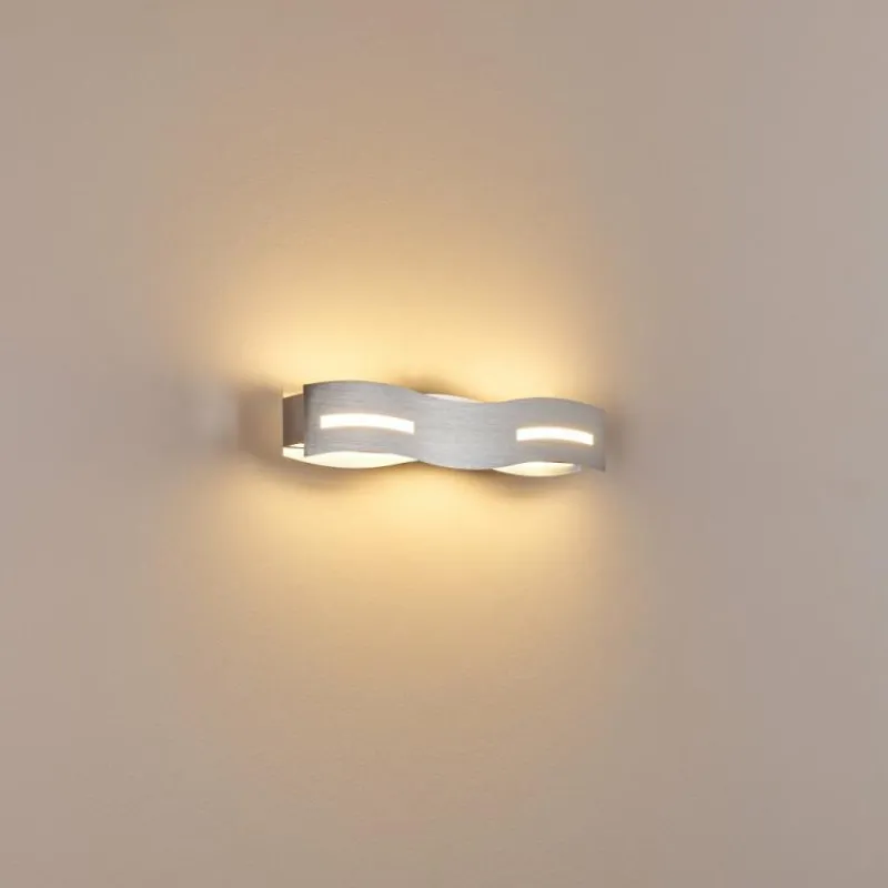 hofstein Applique murale Nagold LED Chrome, Nickel mat, 1 lumière