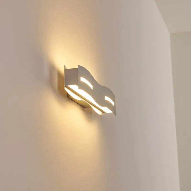 hofstein Applique murale Nagold LED Chrome, Nickel mat, 1 lumière