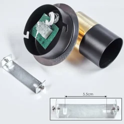 hofstein Applique murale Neftenbach Laiton, Noir, 1 lumière