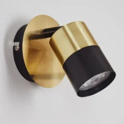 hofstein Applique murale Neftenbach Laiton, Noir, 1 lumière