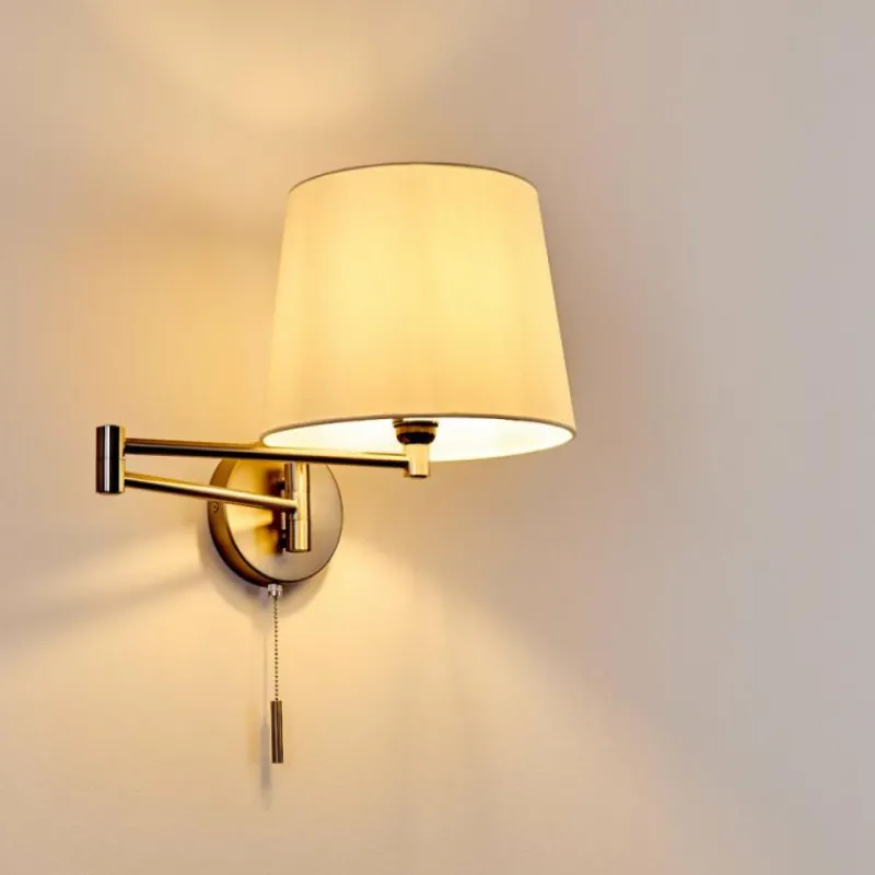 Lampes En Tissu-hofstein Applique murale Neuville Nickel mat, 1 lumière