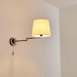 Lampes En Tissu-hofstein Applique murale Neuville Nickel mat, 1 lumière