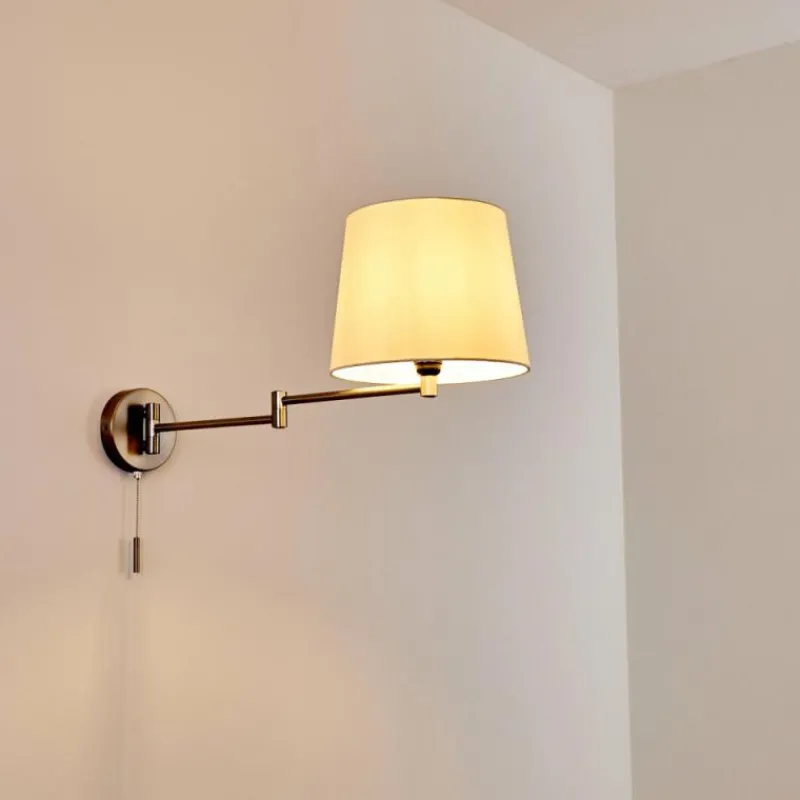 Lampes En Tissu-hofstein Applique murale Neuville Nickel mat, 1 lumière