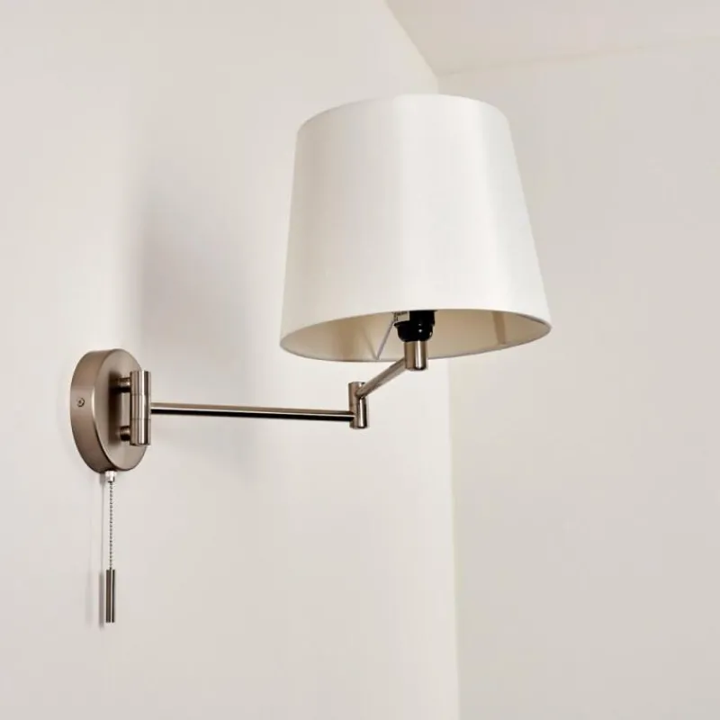 Lampes En Tissu-hofstein Applique murale Neuville Nickel mat, 1 lumière
