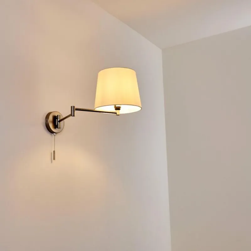 Lampes En Tissu-hofstein Applique murale Neuville Nickel mat, 1 lumière