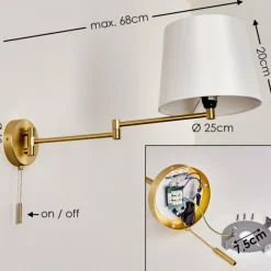 Lampes En Tissu-hofstein Applique murale Neuville Laiton, 1 lumière