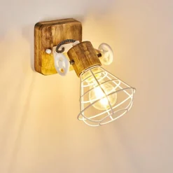 Lampes Industrielles-hofstein Applique murale Nifun Brun, Blanc, 1 lumière