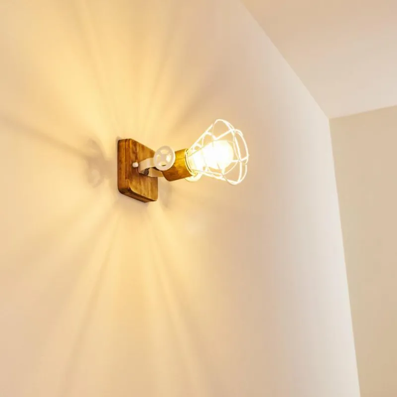 Lampes Industrielles-hofstein Applique murale Nifun Brun, Blanc, 1 lumière