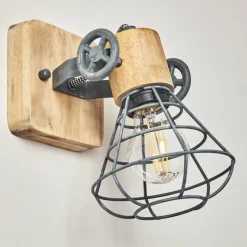 Luminaires Rustiques-hofstein Applique murale Nifun Brun, Gris, 1 lumière