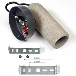 Lampes Vintages & Rétros-hofstein Applique murale Nonume Gris, Noir, 1 lumière