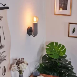 Lampes Vintages & Rétros-hofstein Applique murale Nonume Gris, Noir, 1 lumière
