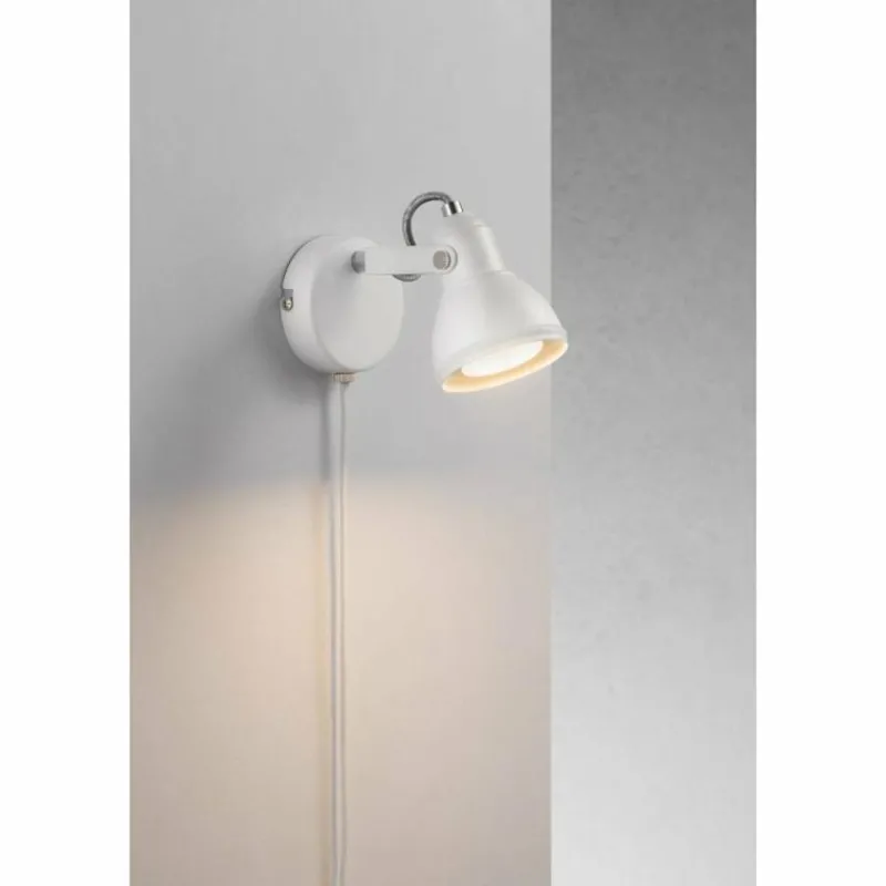 Luminaires Scandinaves-Luminaires Nordlux Applique murale Nordlux ASLAK Blanc, 1 lumière