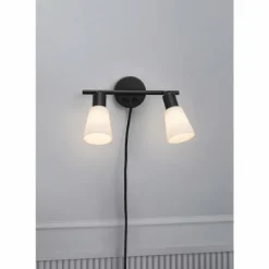 Luminaires Nordlux Applique murale Nordlux COLE Noir, 2 lumières