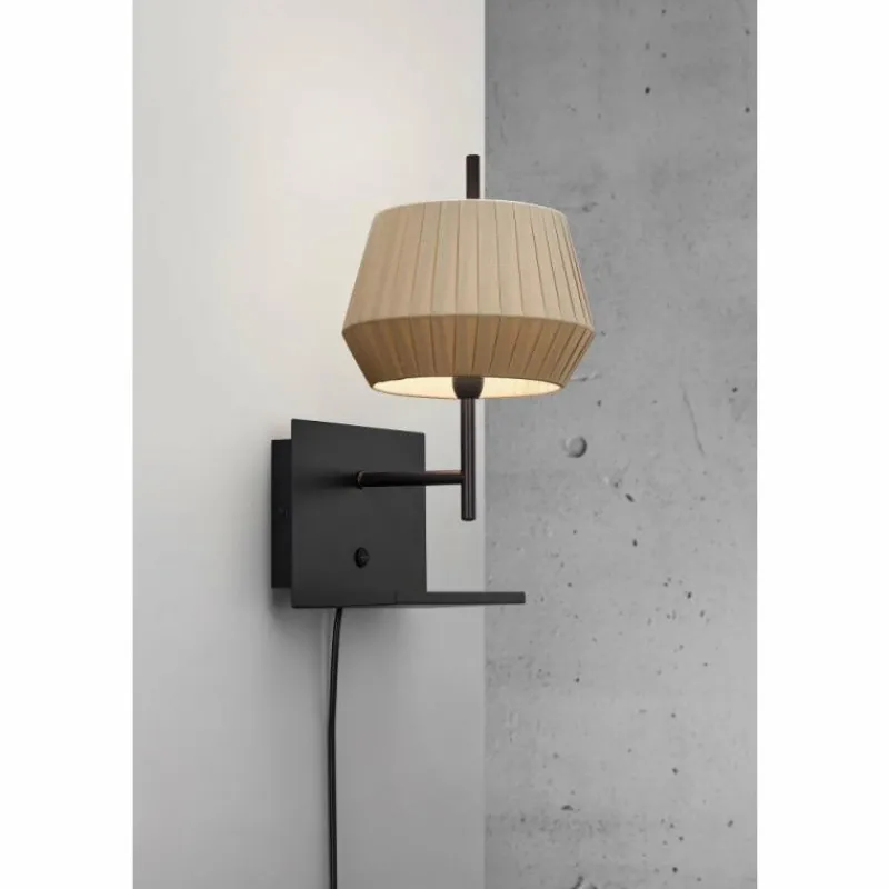 Lampes En Tissu-Luminaires Nordlux Applique murale Nordlux DICTE Noir, 1 lumière