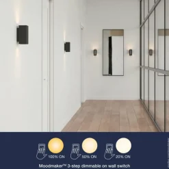 Luminaires Nordlux Applique murale Nordlux MONA LED Noir, 1 lumière