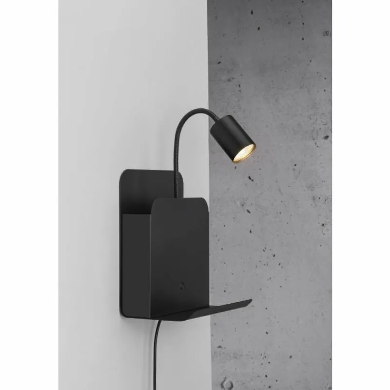 Luminaires Nordlux Applique murale Nordlux ROOMI Noir, 1 lumière* Appliques