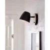 Lampes En Bois-Luminaires Nordlux Applique murale Nordlux THEO Bois clair, Noir, 1 lumière