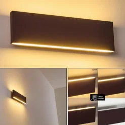 hofstein Applique murale Obion LED Rouille, 2 lumières