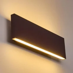 hofstein Applique murale Obion LED Rouille, 2 lumières