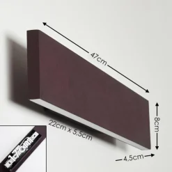 Lampes Vintages & Rétros-hofstein Applique murale Obion LED Rouille, 2 lumières