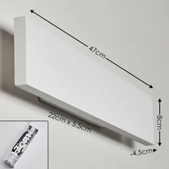 hofstein Applique murale Obion LED Blanc, 2 lumières