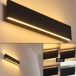 hofstein Applique murale Obion LED Noir, 2 lumières