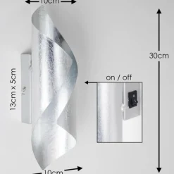 hofstein Applique murale Ogarrio LED Argenté, 2 lumières* Éclairage Led