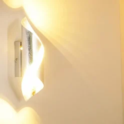 hofstein Applique murale Ogarrio LED Argenté, 2 lumières* Éclairage Led