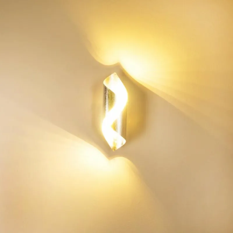 hofstein Applique murale Ogarrio LED Argenté, 2 lumières* Éclairage Led