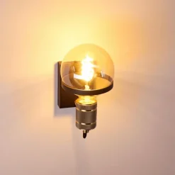 Lampes Dorées-hofstein Applique murale Okudari Noir doré, 1 lumière