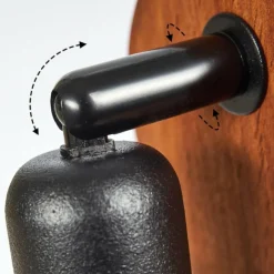 Lampes Industrielles-hofstein Applique murale Omna Bois foncé, Noir, 1 lumière