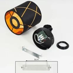 Lampes En Tissu-hofstein Applique murale Opatija Noir, 1 lumière