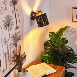 Lampes En Tissu-hofstein Applique murale Opatija Noir, 1 lumière