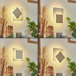 hofstein Applique murale Orchaise LED Nickel mat, Blanc, 1 lumière