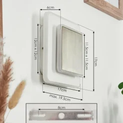 hofstein Applique murale Orchaise LED Nickel mat, Blanc, 1 lumière