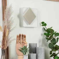 hofstein Applique murale Orchaise LED Nickel mat, Blanc, 1 lumière