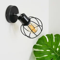 hofstein Applique murale Orkanger Chrome, Noir, 1 lumière* Appliques