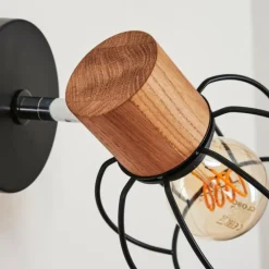 Lampes Vintages & Rétros-hofstein Applique murale Orkanger Chrome, Écru, Noir, 1 lumière