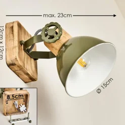 Lampes Vintages & Rétros-hofstein Applique murale Orny Bois clair, 1 lumière