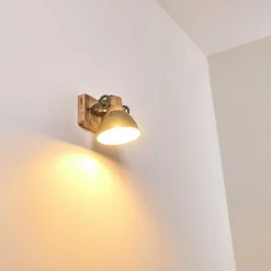 Lampes Vintages & Rétros-hofstein Applique murale Orny Bois clair, 1 lumière