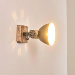 Lampes Vintages & Rétros-hofstein Applique murale Orny Bois clair, 1 lumière