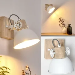 Lampes Vintages & Rétros-hofstein Applique murale Orny Bois clair, 1 lumière