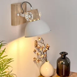 Lampes Vintages & Rétros-hofstein Applique murale Orny Bois clair, 1 lumière