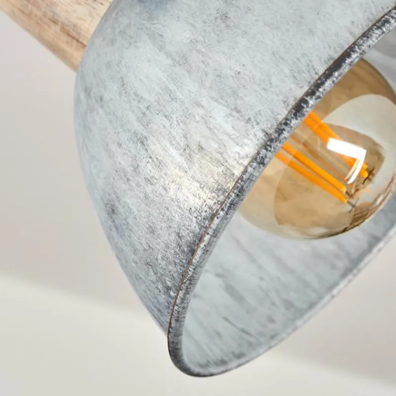 Lampes Industrielles-hofstein Applique murale Orny Bois clair, Argenté, 1 lumière