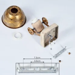 Lampes Dorées-hofstein Applique murale Orny Bronze, Bois clair, 1 lumière