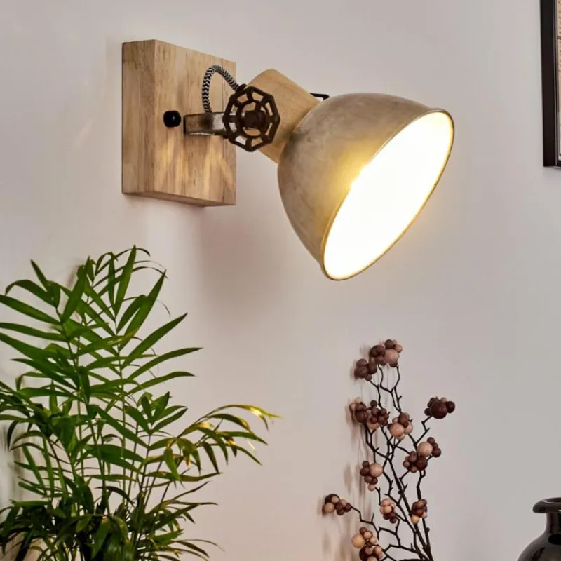 Lampes Industrielles-hofstein Applique murale Orny Brun, Zingué, 1 lumière